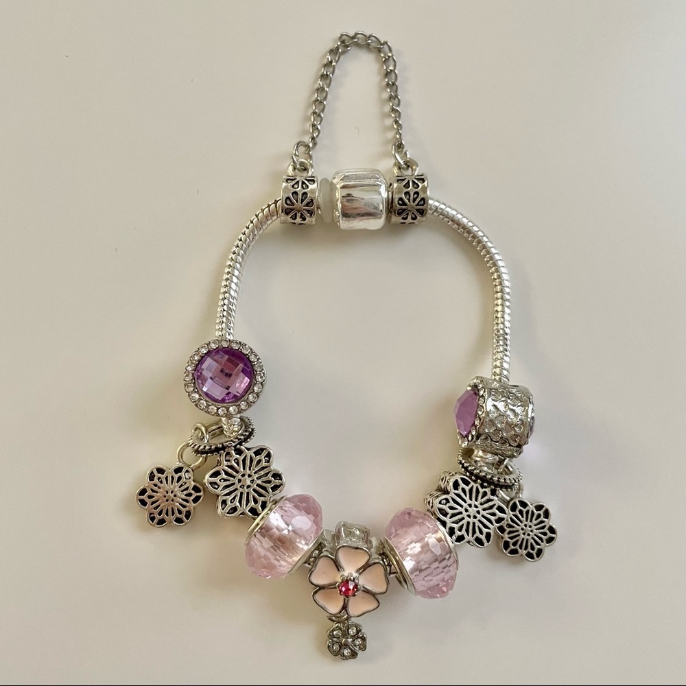 Pink & Purple Charm Bracelet
